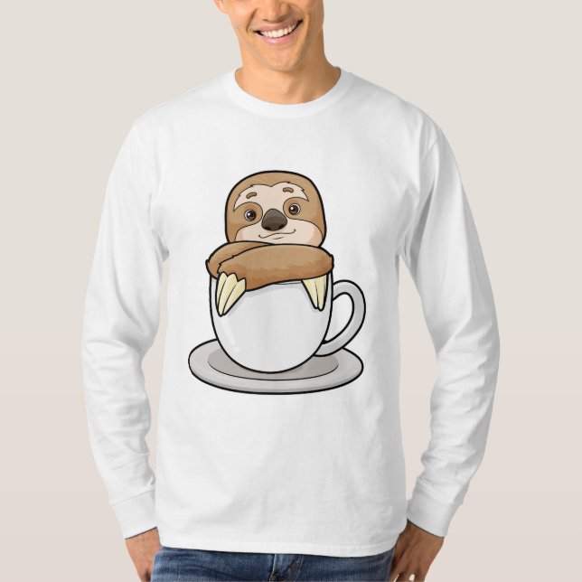 Camiseta Sloth with Cup (Anverso)