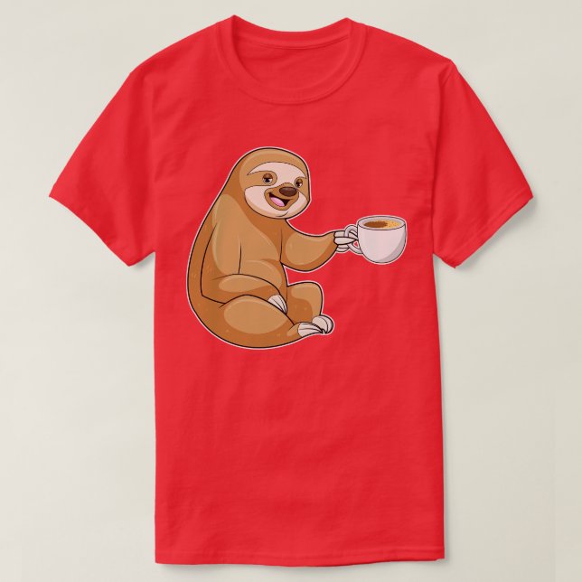 Camiseta Sloth with Cup (Diseño del anverso)