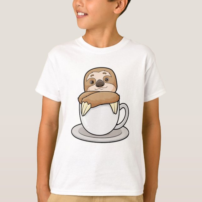 Camiseta Sloth with Cup (Anverso)