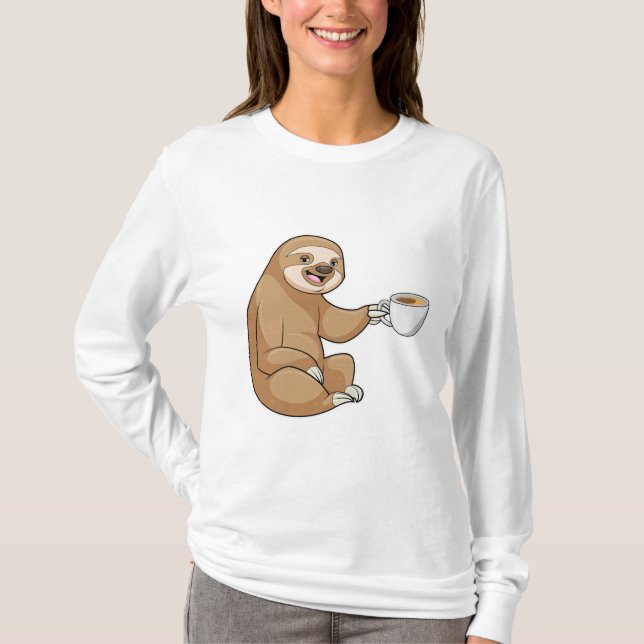 Camiseta Sloth with Cup (Anverso)