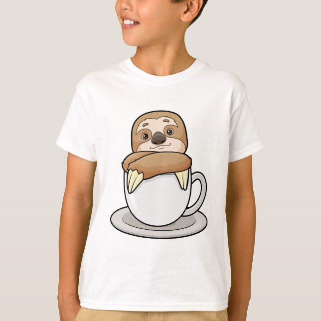 Camiseta Sloth with Cup (Anverso)