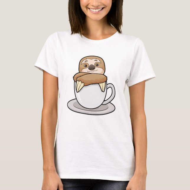 Camiseta Sloth with Cup (Anverso)