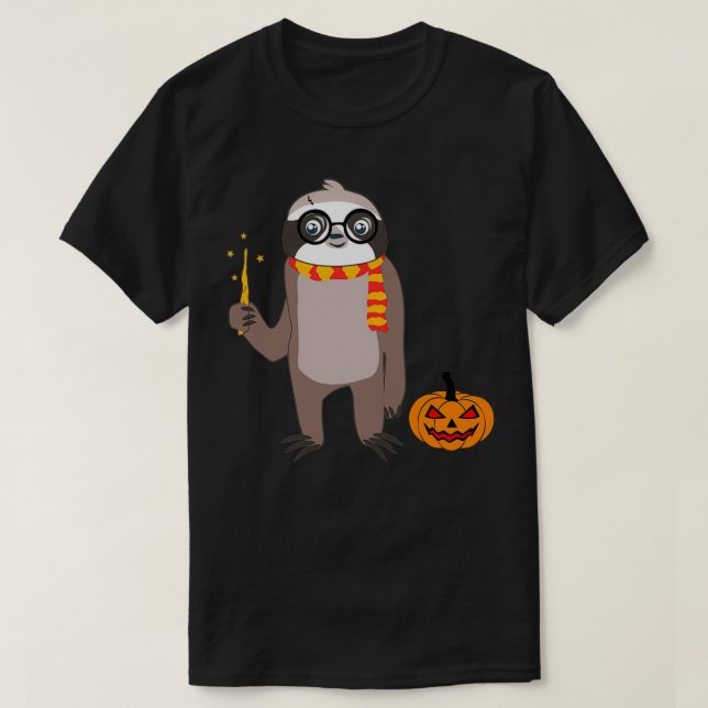 Camiseta Sloth Wizard Sloth Halloween Costume (Diseño del anverso)