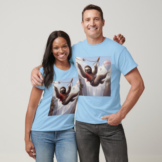 Camiseta Sloth Ziplining (Unisexo)