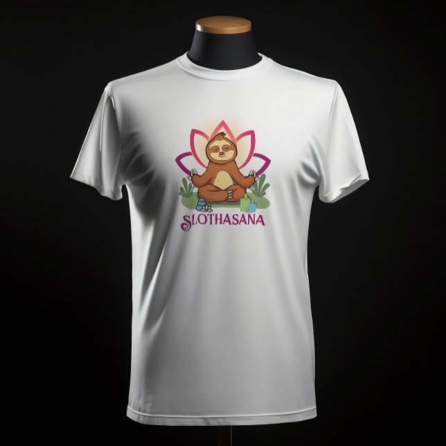 Camiseta "Slothasana" Sloth haciendo meditación de yoga (Subido por el creador)
