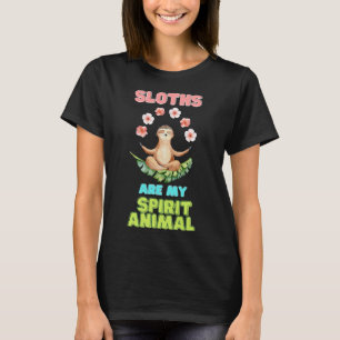 Camiseta Sloths Are My Spirit Animal Funny Boho