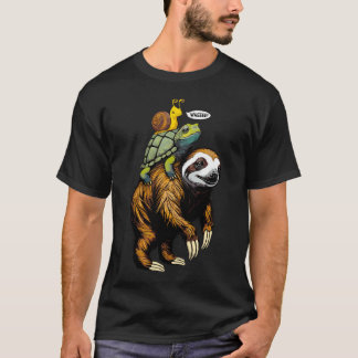 Camiseta Slothurtle Snail Piggyback Slow Animal Speed Race