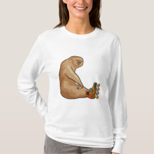 Camiseta Slots como patinador en línea con patines en línea