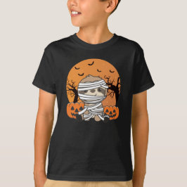 Camiseta Slots de calabaza de la momia Feliz Halloween