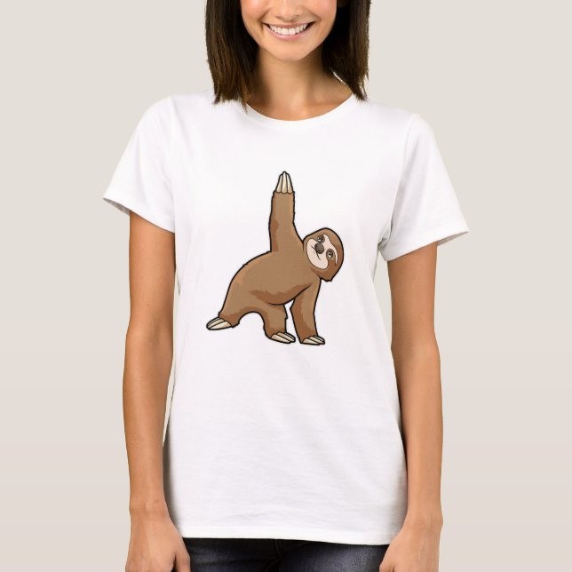 Camiseta Slots en Yoga Stretching ejercicios Piernas (Anverso)