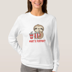 Camiseta Slots Popcorn Whats Poppin Divertidas Sloths