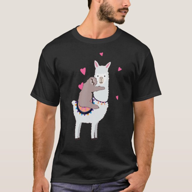 Camiseta Slots Riding Llama Mejor Amigos Amor Animal Alpaca (Anverso)