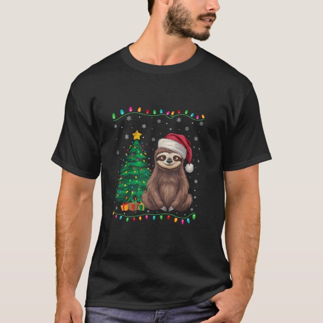 Camiseta Slots Santa Hat Hombres Mujeres Niños de Navidad L (Anverso)