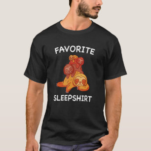 Camiseta Slots Slots Sleeping Sleep Pajama Pajamas Nig