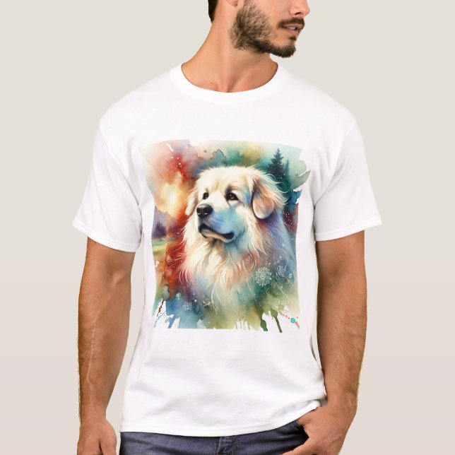 Camiseta Slovak Cuvac Dog 030724AREF102 - Watercolor (Anverso)