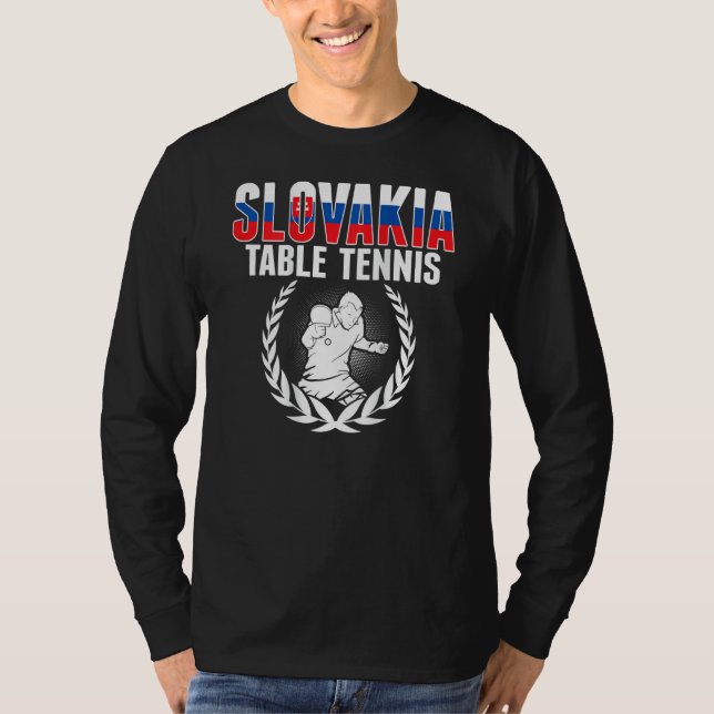 Camiseta Slovakia Table Tennis  Slovak Ping Pong Team Suppo (Anverso)