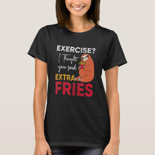 Camiseta Slove Loves Fries Cheat Day Gym Extra Fries