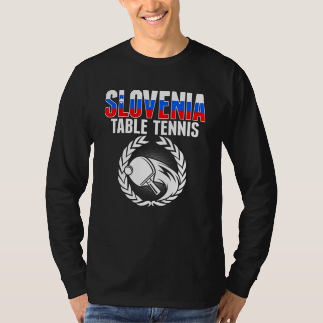 Camiseta Slovenia Table Tennis   Slovenian Ping Pong Suppor (Anverso)