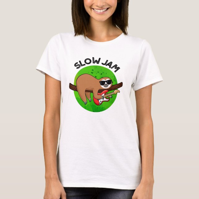 Camiseta Slow Jam Funny Music Animal Pun (Anverso)