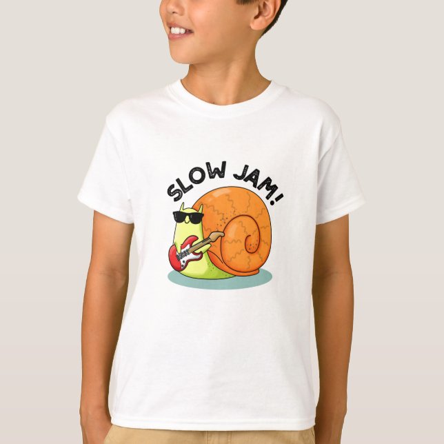 Camiseta Slow Jam Funny Music Snack Pun (Anverso)