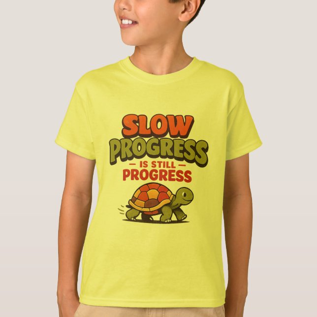 Camiseta Slow Progress Is Still Progress Turtle Motivation (Anverso)