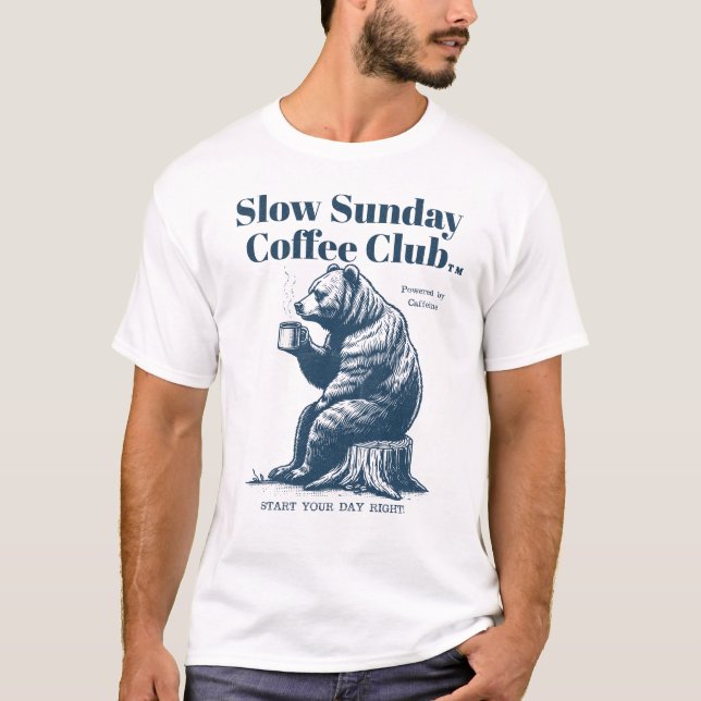 Camiseta Slow Sunday Coffee Club Coffee Bear (Anverso)