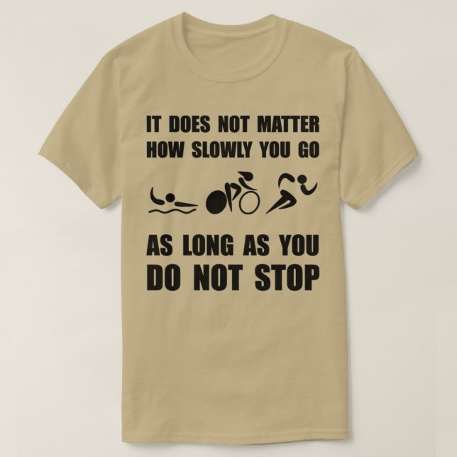Camiseta Slowly Go Triathlon 1 (Diseño del anverso)