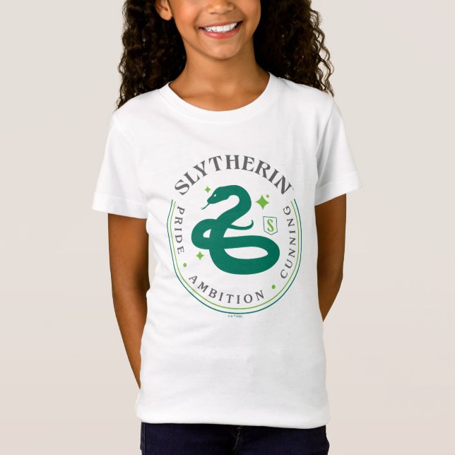 Camiseta SLYTHERIN™ Green Snake House Pride Badge (Anverso)