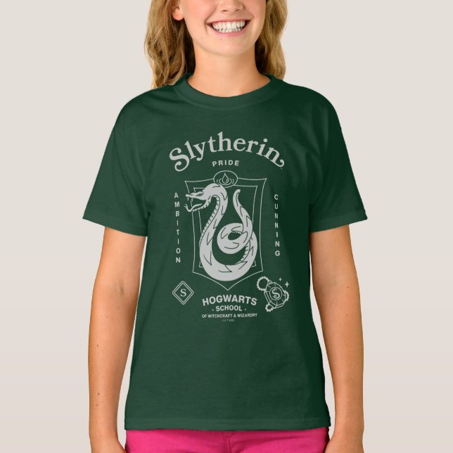 Camiseta SLYTHERIN™ Pride Ambition Cunning Crest (Anverso)