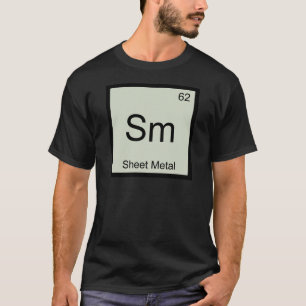 Camiseta Sm - Chapa Metálica Símbolo de Elemento Químico Di