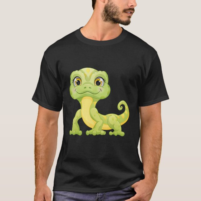 Camiseta Small Green Lizard Iguana Reptiles (Anverso)