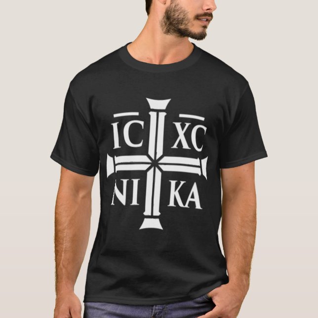Camiseta Small IC XC NIKA Christian Eastern Orthodo family (Anverso)