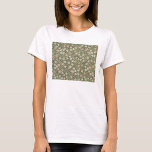Camiseta Small pink and white flower wallpaper design