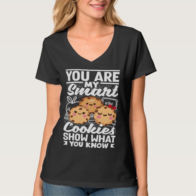 Camiseta Smart Cookies Show What You Know Testing Day Teach (Anverso)