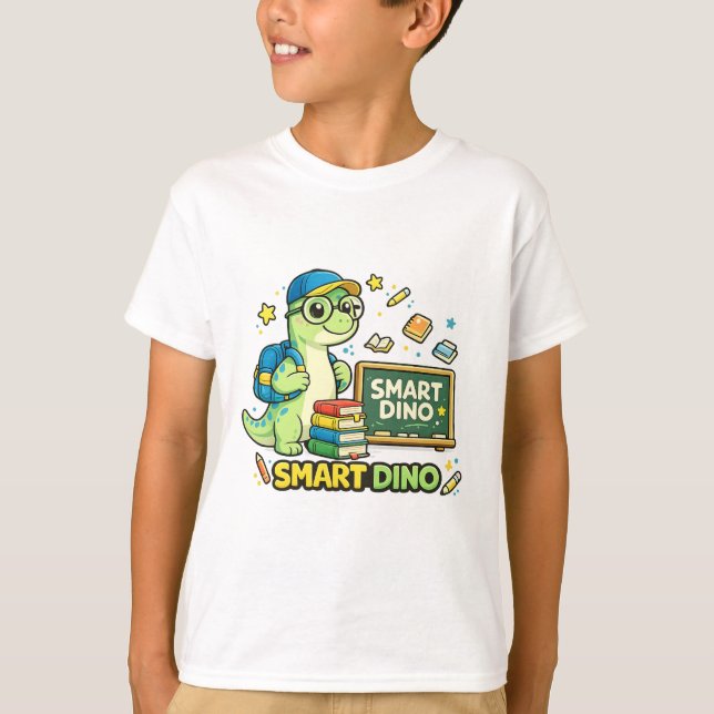 Camiseta Smart Dinosaur Back to School (Anverso)