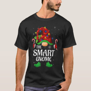 Camiseta Smart Gnome Búfalo Cuadros Rojos Familia Pareja Na