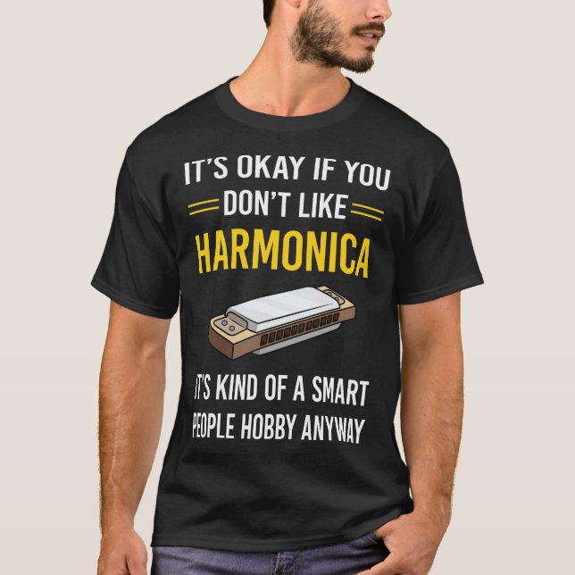 Camiseta Smart People Harmonica Mouth Organ (Anverso)