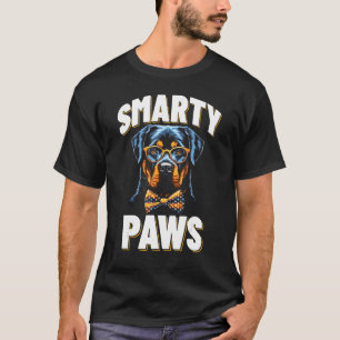 Camiseta Smarty Paws Rottweiler Perro con gafas
