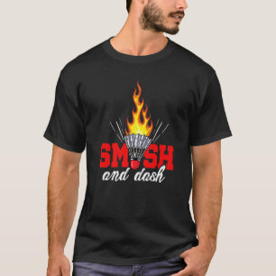 Camiseta Smash And Dash Graphic Badminton Player Shuttlecoc