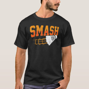 Camiseta Smash Graphic Badminton Player Shuttlecock Player