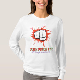 Camiseta Smash Punch Fist – Bold Strength Motivation Art