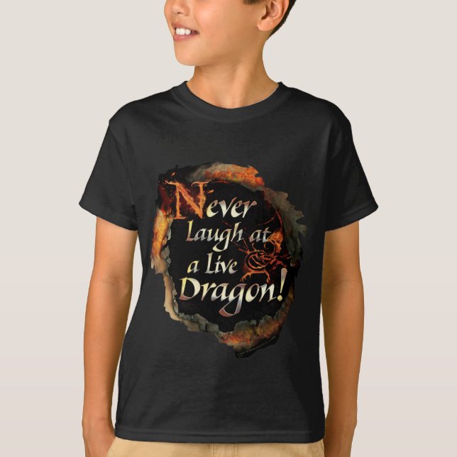 Camiseta SMAUG™ - Nunca te rías el logotipo gráfico (Anverso)