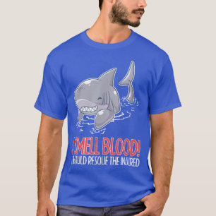 Camiseta Smell Blood Funny Shark Fish Ocean Animal Lover