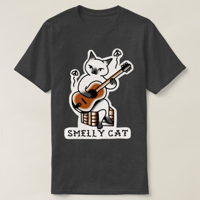 Camiseta smelly cat (Diseño del anverso)