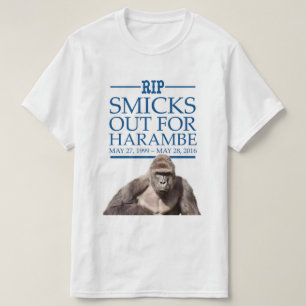 Camiseta Smicks hacia fuera para Harambe