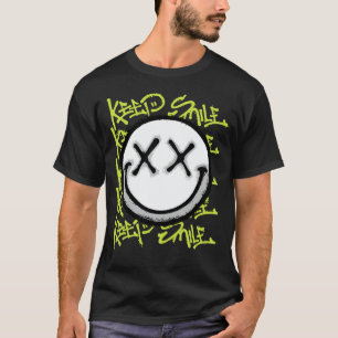 Camiseta Smile Cara Ojos Cruzados streetwear