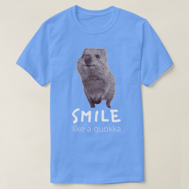 Camiseta SMILE como una isla rotunda de quokka (Diseño del anverso)