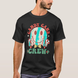 Camiseta Smile Face Candy Cane Crew Navidades Candy Group P
