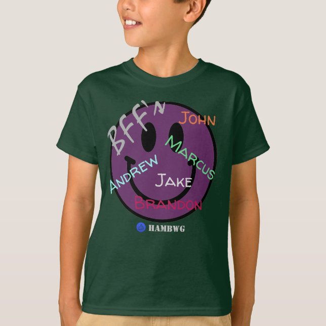 Camiseta Smile Face - Emoji BFF Plum (Anverso)