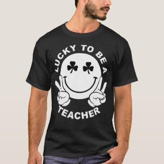 Camiseta Smile Face Shamrock Lucky De Ser Profesor St